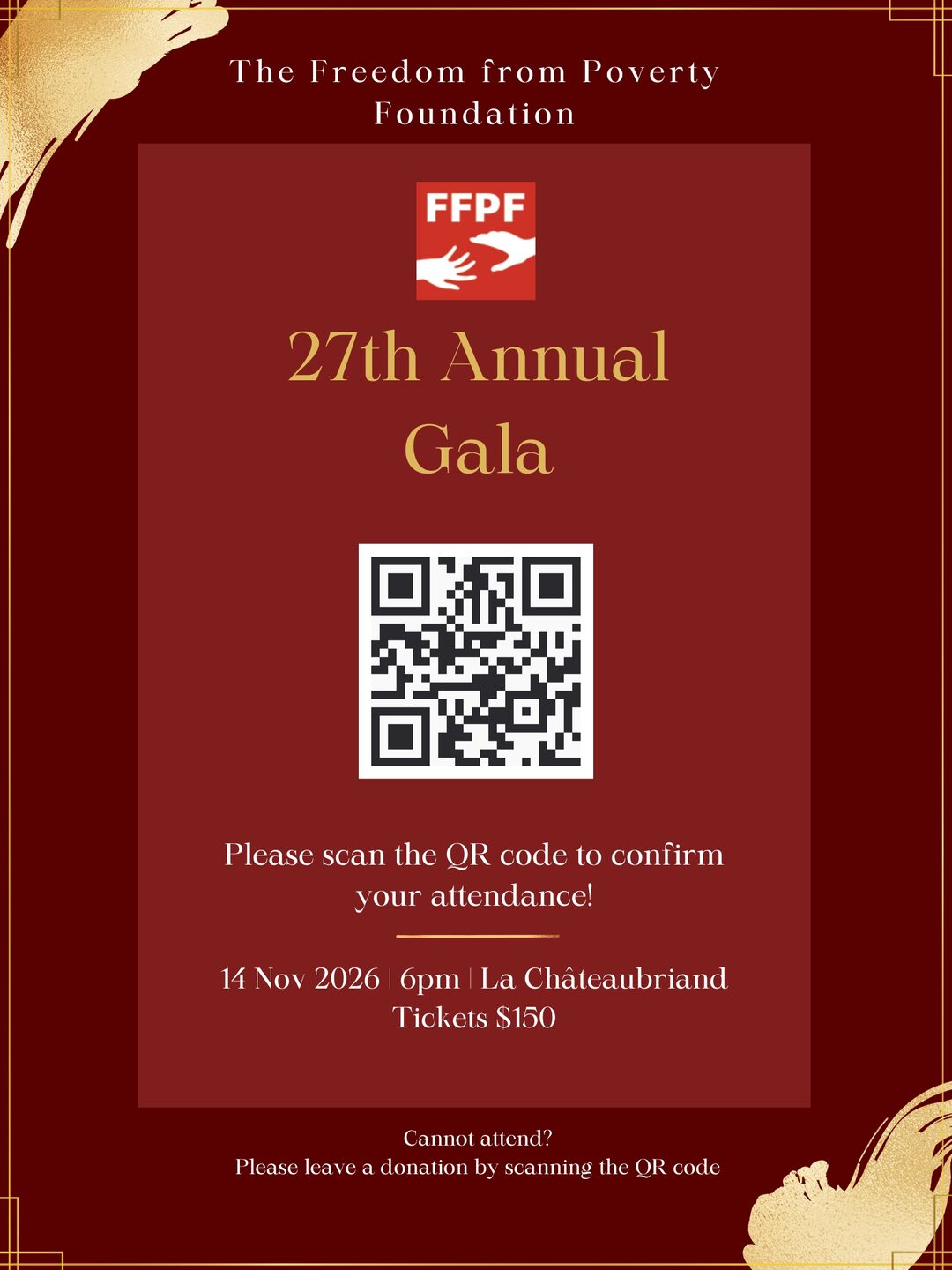 27th Annual Gala poster 7 of 12 — 14 November 2026, La Châteaubriand